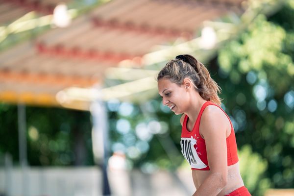 Caroline Joyeux (LG Nord Berlin) im Dreisprung am 02.07.2022 waehrend den NLV+BLV Leichtathletik-Landesmeisterschaften im Jahnstadion in Goettingen (Tag 1)